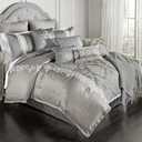 Riverbrook Home Elegant Collection Comforter Set, King, Kacee - Platinum, 12-Piece Set