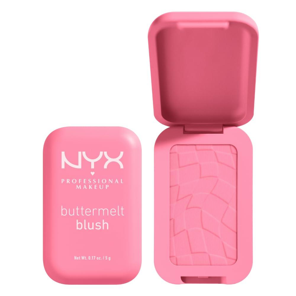 NYX PROFESSIONAL MAKEUP Buttermelt Powder Blush, Fade and Transfer-Resistant Blush, Up to 12HR Make Up Wear, Vegan Formula - Butta Together (0.17 Ounce (Pack of 1))
