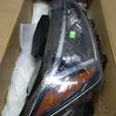 Headlight Assembly Compatible with Hyundai Elantra 2019-2020, [w/o DRL] Passenger Side Halogen w/Bulbs Clear Lens Black Housing Amber Reflector, OEM#: 92102-F3500, 1 PC