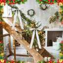 6Pcs Silver Large Metallic Glitter Long Christmas Bows 23.5 x 8.7'' Metallic Christmas Wired Ribbon Bow with Twist Tie for Xmas Tree Wreath Garland Staircase Fireplace Indoor Outdoor Decoration