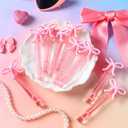 JellyArch 24 Pcs Pink Bow Party Favors Mini Bubble Wands for Kids with Detachable Topper Retro Rodeo Classroom Prizes for Bachelorette Birthday Gift Goody Bag Stuffer Party Supplies