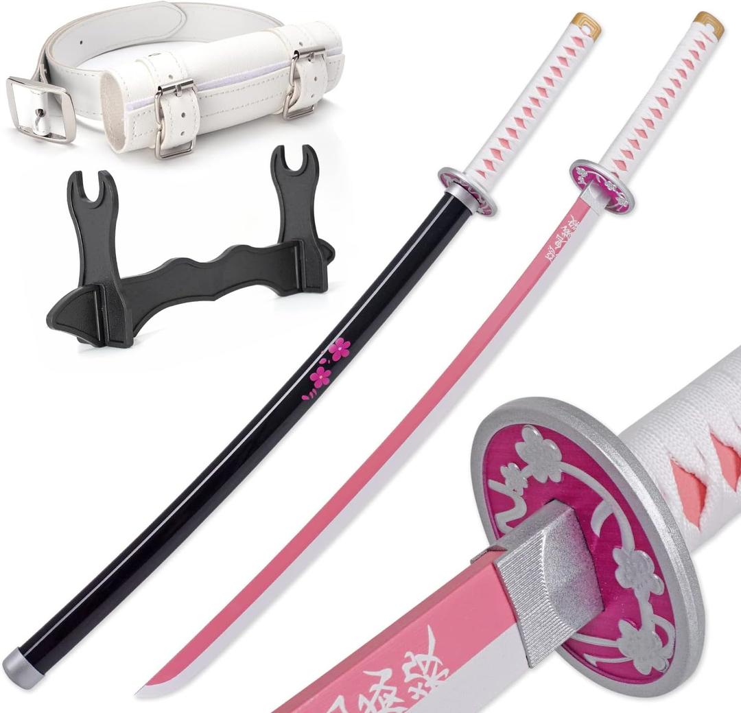 Zisu Demon Katana Sword, About 41 inches, Hashira Pillars & Protagonist Katana for Cosplay Purpose, Anime Original Texture (Pink) Zisu Demon Katana Sword, About 41 inches, Hashira Pillars & Protagonist Katana for Cosplay Purpose, Anime Original Texture (Pink)