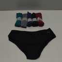 coskefy Women's Underwear Soft Strench Breathable Cotton Panties Ladies Hipster Bikini 6 Pack, Size L