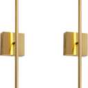 Hardwired Wall Sconces Set of Two，Modern Wired Wall Sconce, Dimmable LED Wall Light, 350° Rotate, 3000K Warm Light Indoor Wall Lamp for Bathroom, Living Room, Brushed Brass, 27.8 Inch
