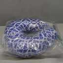 Adult Cozy Soft Microfiber Neck Pillow for Travel  Compact, Machine Washable - Perfect for Airplane, Car, or Home Use - Filled and Finished in the USA  Blue Trellis