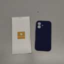 Miracase Compatible with iPhone 16 Case, [Soft Anti-Scratch Microfiber Lining], Compatible with MagSafe, Liquid Silicone Case Shockproof Drop Protection Phone Case for 16,Dark Blue