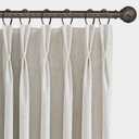 Pinch Pleated Blackout Curtains for Bedroom 2 Panel Sets Neutral Farmhouse Cream Natural Linen Black Out Drapes 84 Inches Long Thermal Insulated Light Blocking Room Darkening Pleat Window Curtains