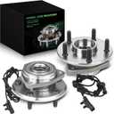 Set of 2 Front Wheel Bearing and Hub Assembly with ABS & 5-Lug Fit for:-Jeep Wrangler 2011 2012 2013 2014 2015 2015 2017, Wrangler JK 2018 3.6L 3.8L OE# 513369 HA590482 52060398AD 52060398AE