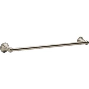Moen Preston Brushed Nickel 24-Inch Single Wall Mounted Bathroom Towel Bar, DN8424BN