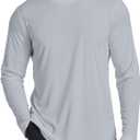 6 Pack Men's Quick Dry Long Sleeve Shirts UPF 50+ UV Sun Protection SPF Shirt Moisture Wicking T-Shirt for Casual Workout (S)