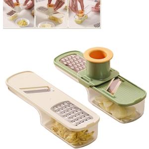 Multifunctional Garlic Grinder,2026 New Vegetable Slicer,Garlic Slicer Super Thin, Portable Ginger Grater Handheld Kitchen Tool  (2PCS)