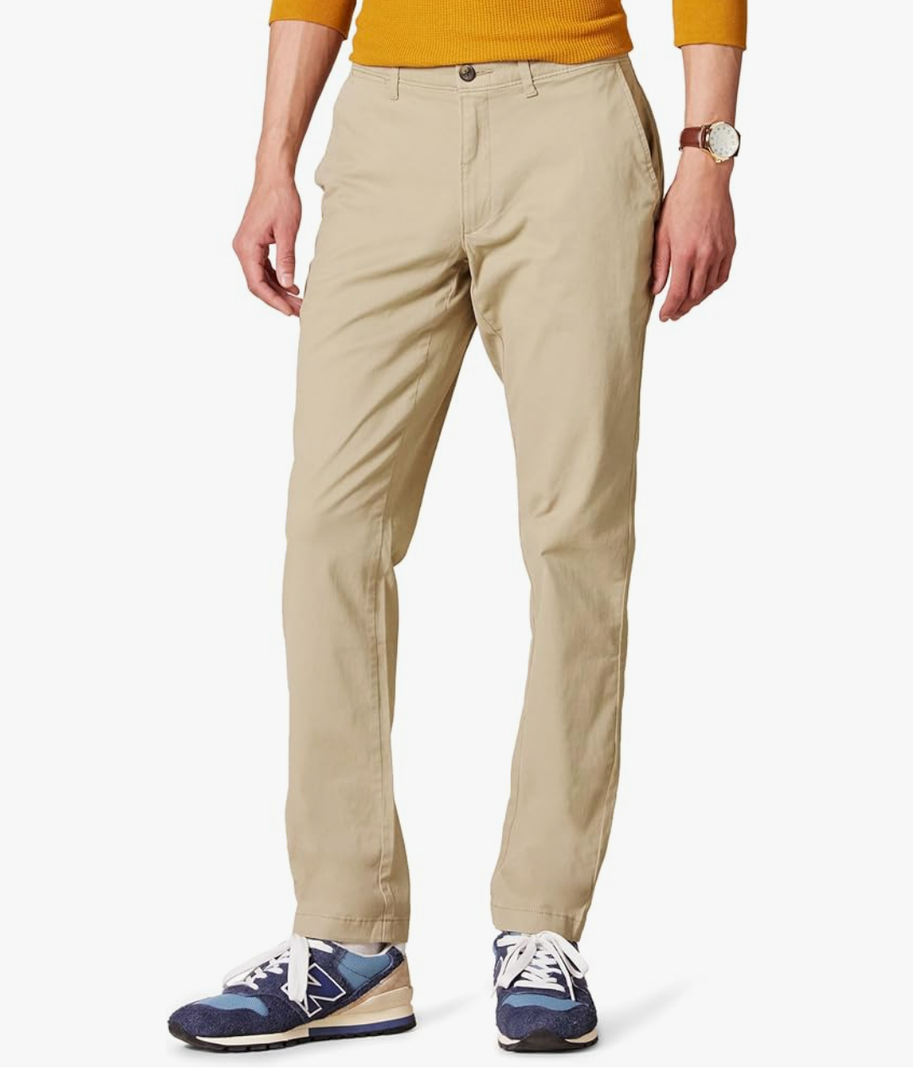 Men's Skinny-Fit Casual Stretch Chino Pant 1 Sustainability Feature, Size 33W x 29L