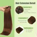 #33 Auburn Brown Clip in Hair Extensions Human Hair, Copper Red Straight Remy Hair Extensions Clip ins for Women, 14 Inch 120g 7Pcs,Reddish Brown Human Hair Extension