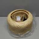 Plug in Pendant Light Rattan Hanging Lights with Plug in Cord Bamboo Hanging Lamp Dimmable,Handmade Woven Boho Wicker Basket Lamp Shade,Plug in Ceiling Light Fixture for Living Room Bedroom Kitchen