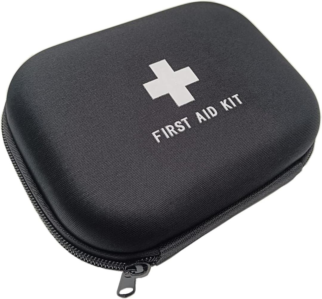 First Aid Hard Case Empty First Aid Hard Case First Aid EVA Medicine Red Medical Bag for Home Health Emergency Pets Dog First Responder Camping Outdoors (Round 6.8x5.3x2.2)