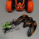 Remote Control Car, 2.4GHz Electric Race Stunt Car, Double Sided 360 Rolling Rotating Rotation, LED Headlights RC 4WD High Speed Off Road Gift for 3 4 5 6 7 8-12 Year Old Boy Toys (Orange)