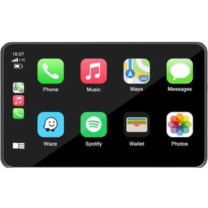 7" HD Portable Carplay Wireless Touch Screen Double Din Car Stereo Compatible Apple Carplay and Android Auto with GPS Navigation, Voice Control, Mirror Link, Bluetooth