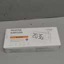 Projection Alarm Clock with FM Radio, USB Charging Port, 0-100% Dimmer, Dual Alarms, HD LED Display, 30 Preset Stations, Sleep Timer, 5 Alarm Sounds, Snooze, Curved Screen, Digital Clock for Bedroom (Blue)