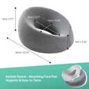 MOONYOOY Massage Head Rest for Bed, Face Down Pillow with Air Vent, Face Cradle for Spa & Stomach Sleeping, BBL Pillow After Eye Surgery, Massage Pillows for Prone Sleeping with Face Cradle Pad