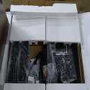 Huuger L Shaped Standing Desk with Power Outlets, 63 x 55 Inch Height Adjustable Computer Desk for Bedroom, Corner Stand up Desk for Home and Office, Work and Study, Rustic Brown