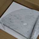 Marble Corner Shower Shelf, 9 Inch Carrara White Marble Corner Shelf for Bathroom Shower Decor, Wall Mounted, Polished, 2 Pcs