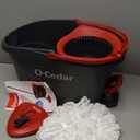 O-Cedar EasyWring Microfiber Spin Mop, Bucket Floor Cleaning System, Red, Gray, Standard