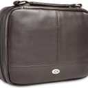 Christian Art Gifts Faux Leather Bible Cover for Men and Women | Ichthus Jesus Fish Emblem Zippered Two-Fold Organizer Case for Bible or Book w/Handle