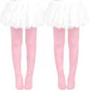 Carnavalife Pantyhose for Girls in Colors and Sizes, Stretchy, Soft and Comfortable, Ideal for School, Events (Pink)