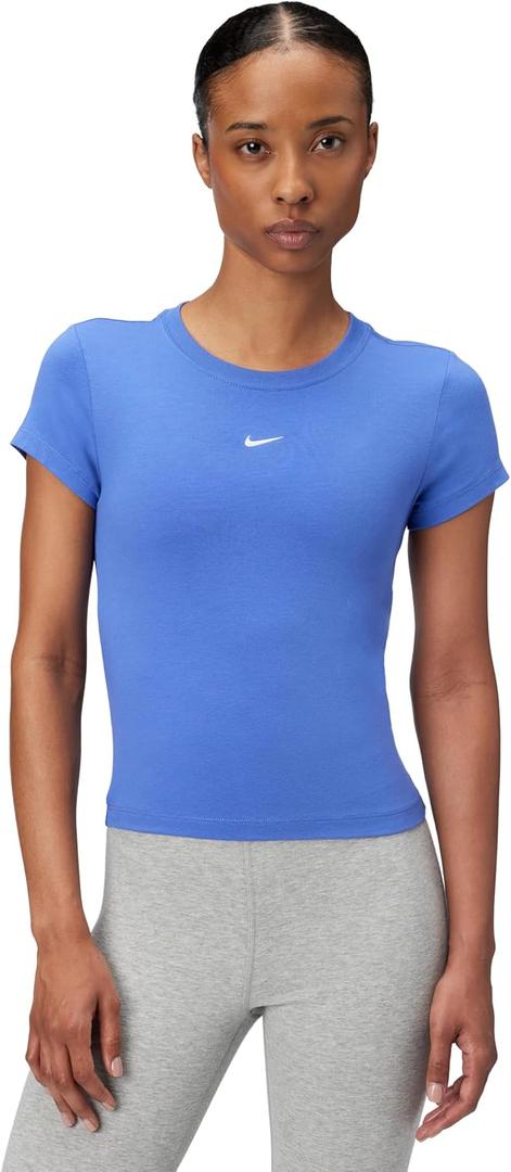 Nike Women's Sportswear Chill Knit T-Shirt (Blue, L)