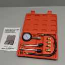 Compression Tester 8pcs Engine Cylinder Pressure Gauge Test Kit with Portable Storage Case, Range of 0-300 Psi, Fits for Universal Automotive Cars and Motorcycles