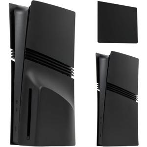 5PCS Face Plates Cover for PS5 Pro Disc and Digital Edition, Matte FacePlate Shell Accessories Compatible with PlayStation 5 Pro Protective Panel (Black)