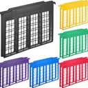 12 Pack File and Folder Dividers 11 x 6 Inches Hanging Filing Cabinet Dividers Plastic Folder Organizer Insertable File Separators Office Filing Supplies for Organization (Multicolor)