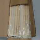 50pcs Paper Hand Fan with Organza Bags Bamboo Handheld Folding Fans DIY Decorative Wedding Party Favors (Cream)