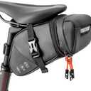 Danuosie Bike Seat Bag, Expandable Bicycle Saddle Bag Under Seat, Waterproof Cycling Seat Pack for Mountain Road Bikes and Commuter, 1.5-2L