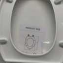 Elongated Toilet Seat, 18.5 Soft/Slow Close Oval (Oblong) Toilet Seat for Elongated Toilets, No-Slam Quiet-Close Lid, Easy-to-Install & Clean, Durable Never-Loosen White Plastic Seat