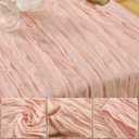 2 x 6 Pack Pink Cheesecloth Table Runner 120 Inch 10 FT Boho Gauze Dusty Pink Cheese Cloth Table Runner for Bridal Baby Shower Wedding Birthday Party Holiday Centerpiece for Home Decorations
