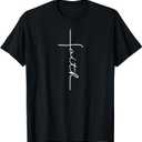 Faith Cross T-Shirt Christian T Shirt for Men Women Kids T-Shirt, Medium
