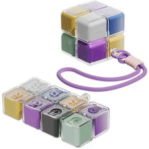 Longjet Travel Pill Organizer Case, Weekly Medicine Box with 8 Compartments, Portable with Strap (Multicolor)
