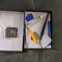 New Back Cover Glass Heart Rate Part Connector+NFC Compatible with A-pple Watch Series S8 45mm(Cellular/LTE+GPS) with Upgraded Repair Tools Kit