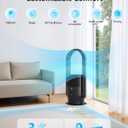 ULTTY Bladeless Tower Fan and Air Purifier in one, 90 Oscillating Bladeless Fan with Remote, Touch, 8H Timer, Floor Fans for Bedroom Whole Room Home Office R021, Black