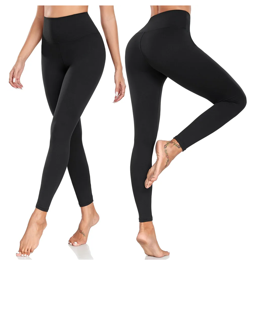 FULLSOFT Soft Leggings for Women - High Waisted Tummy Control No See Through Workout Yoga Pants , Size, small -medium, 3 packs