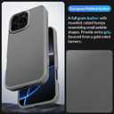 LONLI 2.0 - for iPhone 16 Pro Case - The Toughest Leather Magnetic Protective Phone Cover - [360 Shock-Absorbent Bumper and Inner TPE Frame] - [Compatible with Magsafe] - Moon Mist Leather