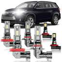 HUOKEDS for Toyota Highlander 2014-2018 Fog Lights Bulbs Combo, 6pcs Super Bright White High Low Multi Beam and Fog Lights Blubs Package, 1:1 Size as Stock Bulbs, Plug and Play 4 PCS