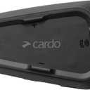 Cardo Systems Spirit Motorcycle Bluetooth Communication Headset, 2-Way Bluetooth, Thin 32mm Speakers, Waterproof, Universal Connectivity - Single Pack