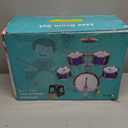 Upgraded Kids Drum Set for Toddlers Plastic Musical Jazz Drum Instruments Kit Birthday Musical Learning Toys for 4 5 6 Boys Girls, Starlight Blue