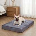 Waterproof Dog Bed for Crate, Reversible Outdoor Dog Crate Bed, Kennel Beds Pet for Small Dogs, Waterproof, Wipeable, Anti-Slip, Washable, 23" x 17", Dark Grey