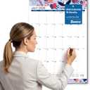 SUNEE 2026-2027 Large Wall Calendar - 21 Months Jul. 2026 - Mar. 2028, 22.75"x15.5" Big Grid Hanging for Organizing & Planning, Seasonal