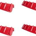 Mytee Products 4 Pack Red Flatbed Edge Protectors - 8" x 8" x 36" | V Shaped Winch Ratchet Straps Plastic Corner Protector for Flatbed Cargo Load