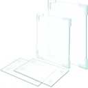 Glass Cutting Board for Kitchen Counter, HQAUT Tempered Glass Cutting Board for Countertop with Non-Slip Feet, Scratch, Heat and Shatter Resistant, Easy to Clean, (5''x7'',8''x10",10''x14'')