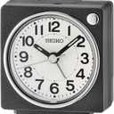 Seiko Fuji Dark Bedroom Alarm Clock, Metallic Black